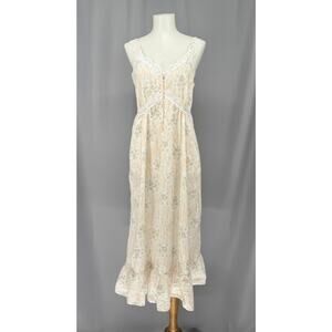 Willow Creek Nightgown Womens Small White Floral Lace Cottagecore Lounge Fairy